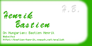 henrik bastien business card